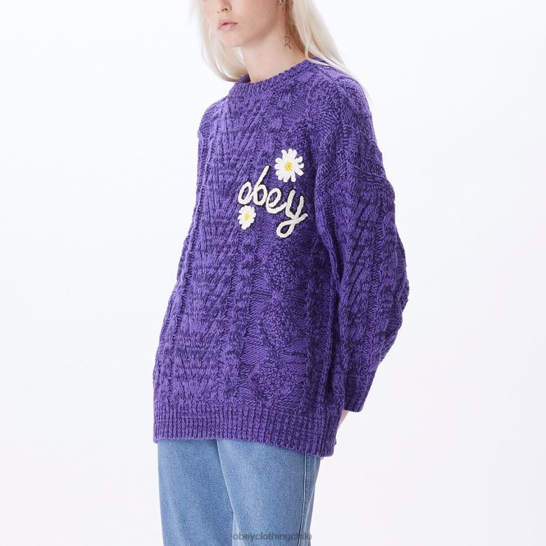 ropa 40VX671 mujer suéter floral OBEY flor de la pasión