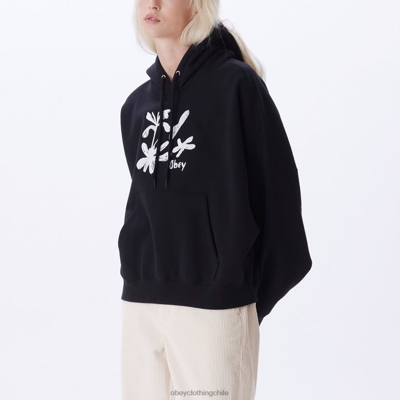 ropa 40VX693 mujer sudadera con capucha ellis OBEY negro