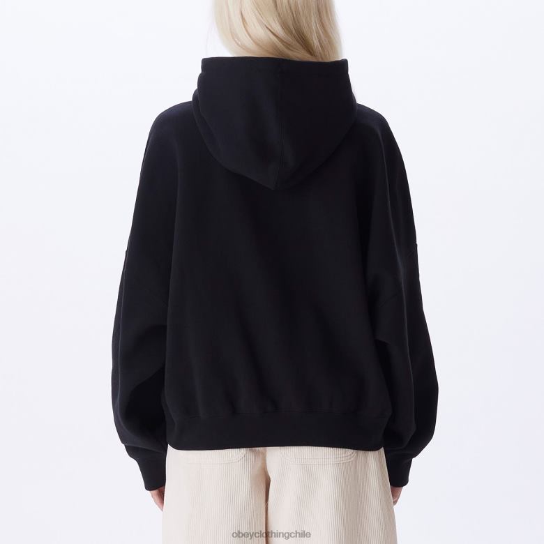 ropa 40VX693 mujer sudadera con capucha ellis OBEY negro