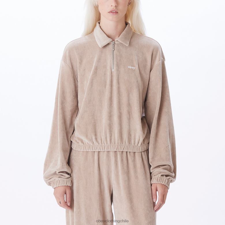 ropa 40VX702 mujer jersey karina OBEY Gris plateado