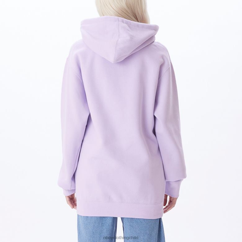 ropa 40VX716 mujer minúscula ii sudadera con capucha OBEY lavanda