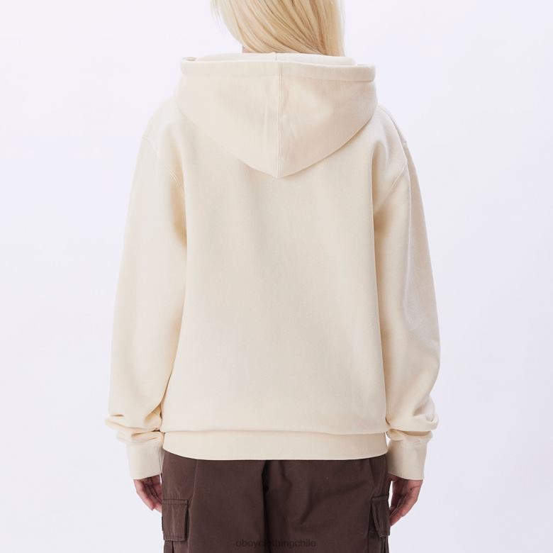 ropa 40VX717 mujer Capucha básica con diseño de mariposa en llamas. OBEY hueso