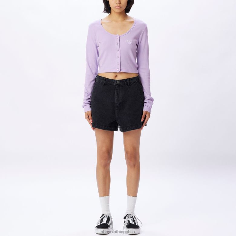 ropa 40VX723 mujer cárdigan corto millie OBEY lavanda digital